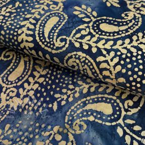 Țesătură din bumbac VOILE BATIK NEW design B dark cobalt