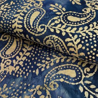 Țesătură din bumbac VOILE BATIK NEW design B dark cobalt