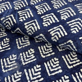 Țesătură din bumbac BATIK NEW INDIGO design C