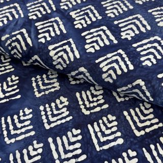 Țesătură din bumbac BATIK NEW INDIGO design C