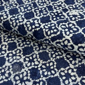 Țesătură din bumbac BATIK NEW INDIGO design D