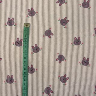 Catifea raiată STRETCH Small bunny design F