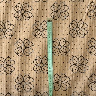 Catifea raiată STRETCH Circle flower beige