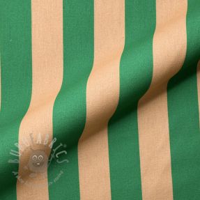 Țesătură decorativă premium Joyful Basic Stripe green digital print