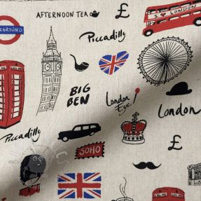 Țesătură decorativă Linenlook London Icon City