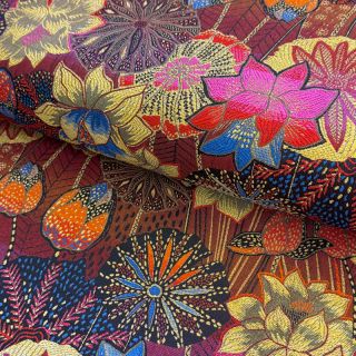 Țesătură decorativă jacquard Opium allover rouge