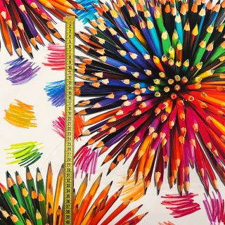 Tricot Pencil explosion PANEL digital print