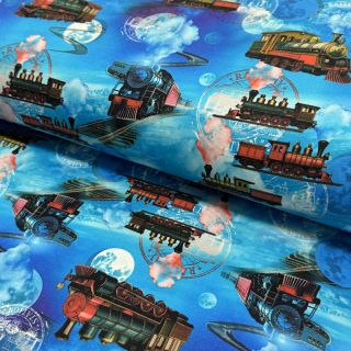 Tricot Sky Train digital print