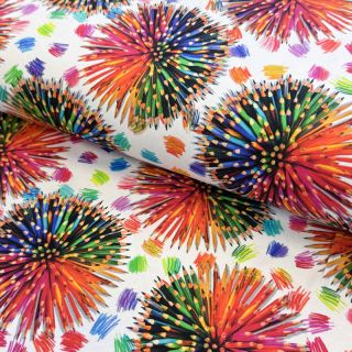 Tricot Pencil explosion circles digital print