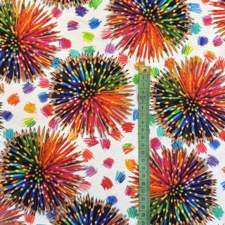 Tricot Pencil explosion circles digital print