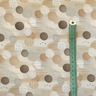 Tricot Natural Circles digital print