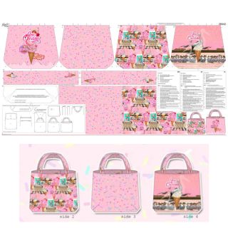 Țesătură decorativă KIDS BAG Pink dinner panel