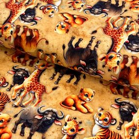 Tricot Safari friends design A digital print