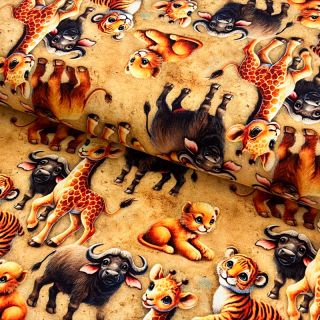 Tricot Safari friends design A digital print