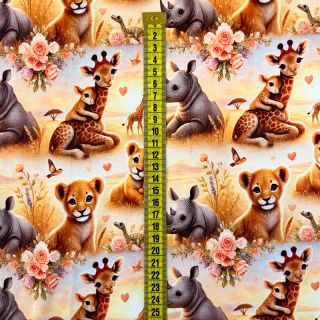 Tricot Safari friends design C digital print