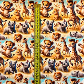 Tricot Safari friends design B digital print