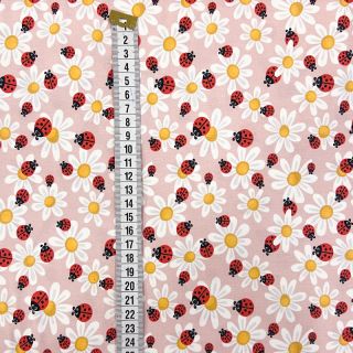 Tricot Baby Ladybug rose digital print