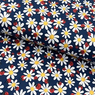 Tricot Baby Ladybug navy digital print