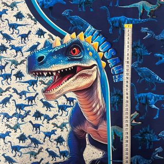 Tricot Dino Allover PANEL digital print