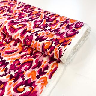 Viscoză STRETCH Ikat fuchsia