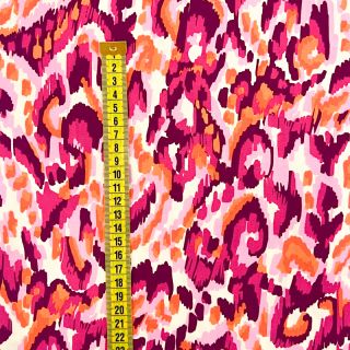 Viscoză STRETCH Ikat fuchsia