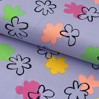 Tricot Flower prints purple