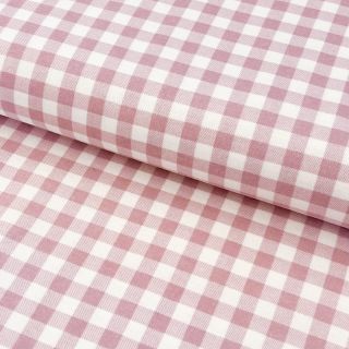 Țesătură din bumbac FLANNEL Check light pink