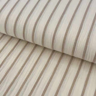 Mușelină YARN DYED Thin strip beige