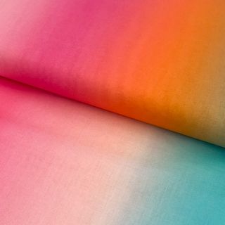 Țesătură din bumbac VOILE Rainbow stripe digital print