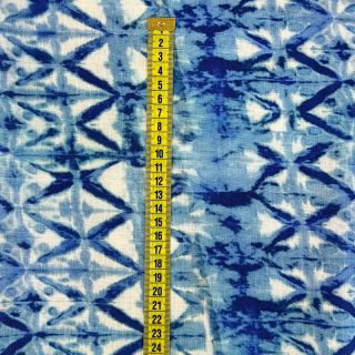 Viscoză cu in Shibori TIE DYE blue digital print