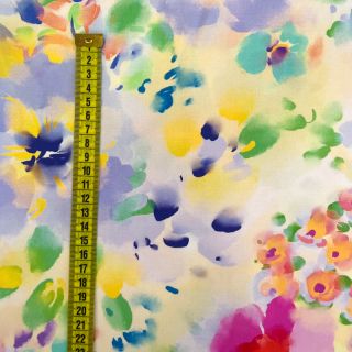 Viscoză STRETCH Watercolour flowers design B digital print