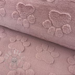 Fleece Paw prints powder pink