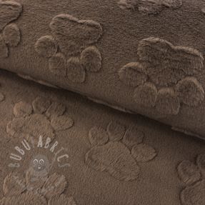 Fleece Paw prints brown