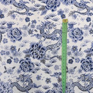 Țesătură decorativă jacquard Draco blue