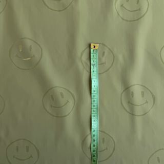 Raincoat fabric Happy faces army green