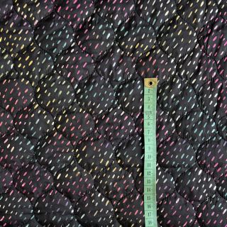 Material textil matlasat FOIL SPANGLES black multi