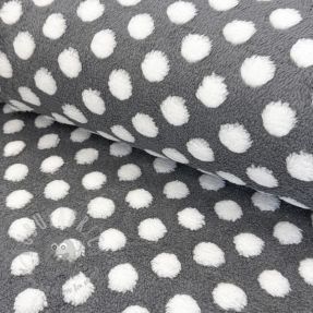 Fleece TEDDY Dots grey