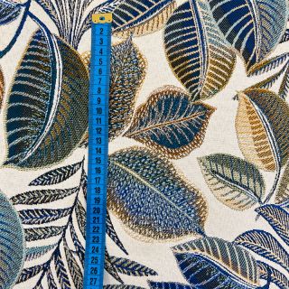 Țesătură decorativă jacquard Cacao allover bleu