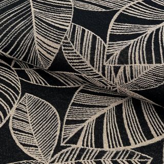 Țesătură decorativă jacquard Valerian allover noir