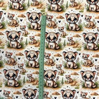 Tricot Wildlife doll eyes design A digital print