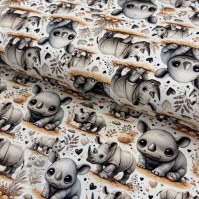 Tricot Wildlife doll eyes design B digital print