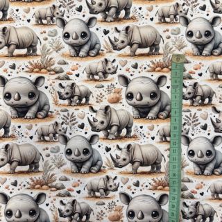 Tricot Wildlife doll eyes design B digital print