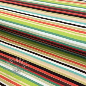 Tricot Great big farm green stripe digital print