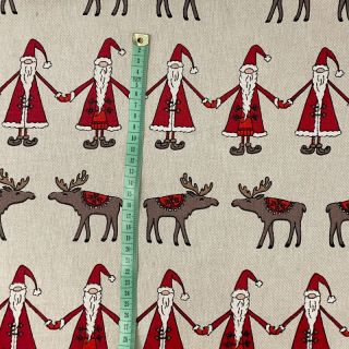 Țesătură decorativă Linenlook Santa and moose